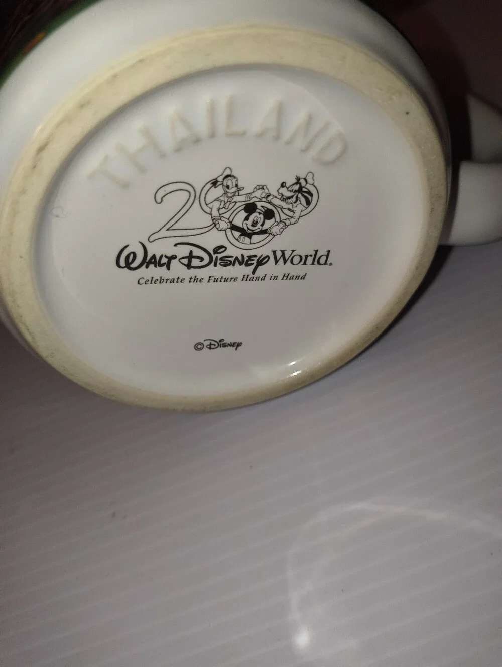 Disney Blue and Purple Festival Characters Ceramic Cup 2000